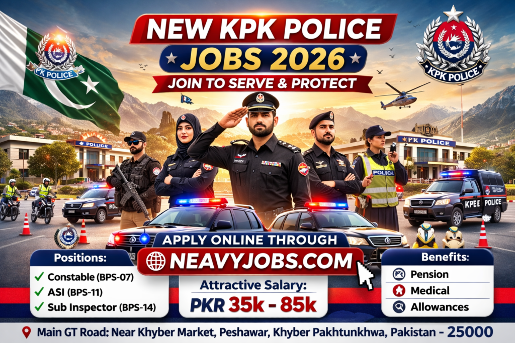 New Khyber Pakhtunkhwa Police Jobs 2026